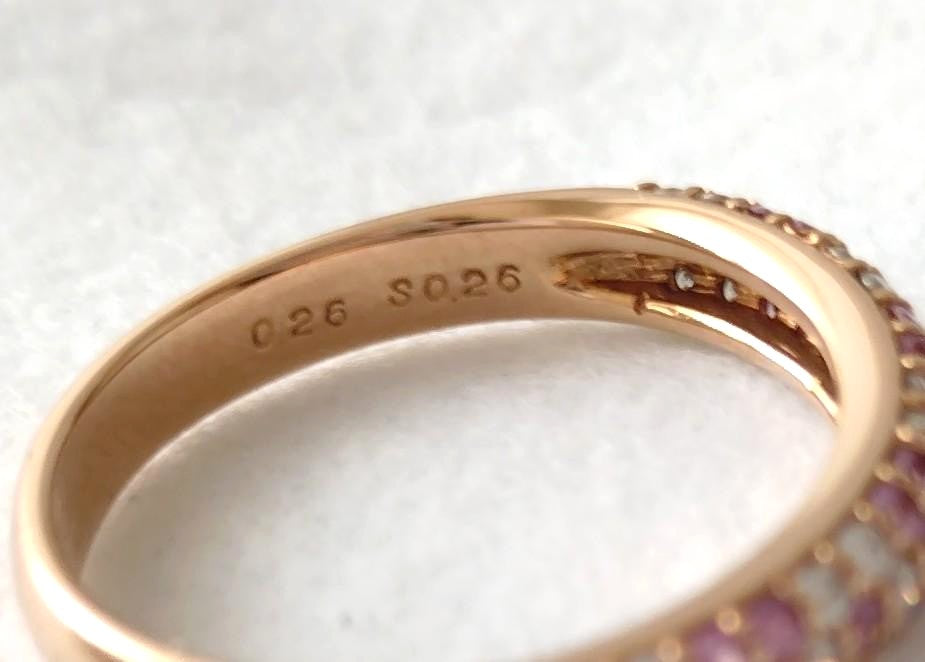 エテルノファミリーリング ハーフエタニティ サファイヤ0.26ct ダイヤモンド0.26ct